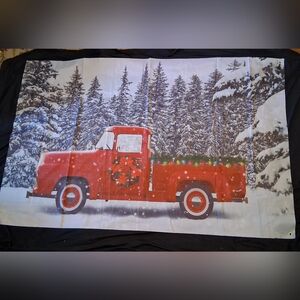 Red Truck Winter Banner